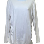 Boohoo Maternity Long Sleeve Top Crew Neck Ruched Sides White Size US 12 NWT Photo 0