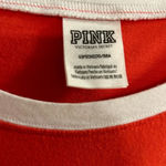 PINK - Victoria's Secret Victoria's Secret PINK Women's Small Red Long Sleeve Raglan T-Shirt Photo 8