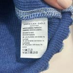 American Eagle ‎ AEO Blue Thermal Cropped Long Sleeve Top Large Photo 2