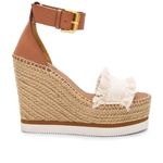 See By Chloe ' Glyn Wedge Platform Sandals Fringed Size 9 Photo 2