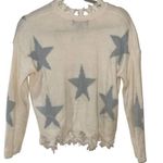 Sweet & Sinful CREAM BLUE VINTAGE FRAYED LOOK STARS SIZE XS Photo 1