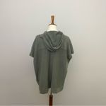 Anthropologie Saturday Sunday Top Hoodie Terry Cloth Poncho Pockets Olive Green Photo 5