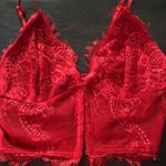 Pretty Little Thing Red Lace Cami Crop Top Photo 0