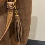 House of Harlow 1960 | Tan Faux Suede Satchel w/ Bag Tassel Charm Photo 3