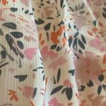 Floral White Pink Blouse Top Short Sleeve Tulip Sleeves Women’s XL Extra Large Photo 6