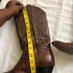 Dan Post Vintage  Women Brown 100% genuine leather cowboy/cowgirl ankle mid calf boots pointed toe  Women Size 7.5B - Measurements in pics Great preloved condition - has some minor signs of wear, marks, blemishes Western boho indie streetwear cottagecore laredo Justtins Ariat Photo 4