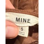 MINE Brown Floral Babydoll Dress Small Ruffled S Women’s Beige Photo 4