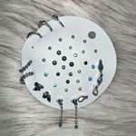 Free People NIP  Teeny Tiny Mega Stud Earring Set - Turquoise Photo 4