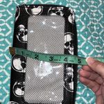 Skulls wristlet wallet zip close 3 pouch card holders 13 pro max fits halloween Black Photo 7