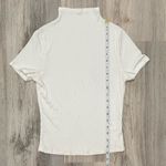 Paige  Women’s Ivory White High Neck Modal Short Sleeve Top Shirt Size XS Photo 1