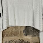 Hollister Sweater Women's Small Striped Knit Crew Neck Cropped White Boxy Casual Photo 7