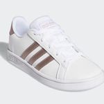 Adidas  Grand Court Rose Gold and White Tennis Shoes Sneakers Photo 0