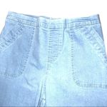 Denim & Co  cute light blue pullover elastic waist flared mom jeans ! Nwot Photo 4