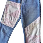 BP Women’s Nordstrom quilt high rise patchwork straight leg jeans size 25 Photo 3