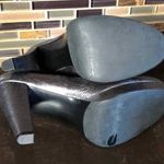 Calvin Klein Scarlet crinkle pewter women’s chunky heels Women’s size 8.5 Photo 6