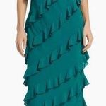 Amanda Uprichard NWOT  Asymmetric Frill Midi-Dress Ruffle Belladonna Dress sz S Photo 0