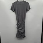 James Perse Gray Short Sleeve Faux Wrap Gathered Mini Dress Size 1 (S) Photo 3