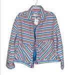 ZARA NWT  Textured Weave Jacket Striped Boho L Bloggers Fave Photo 7