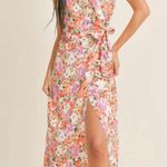 Sage Floral Wrap Dress Photo 0