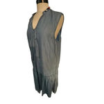 Driftwood  Shaye Blue 100% Tencel Denim Shift Dress Size Medium Photo 1