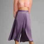 Anthropologie NWT By Purple Silky Culottes Wide Leg PANTS Size Medium Photo 0