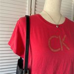 Calvin Klein  Pink Rhinestone CK Tee Shirt Top Photo 2