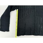 Reclaimed Vintage Sweater Sz M Grunge Whimsigoth Witchy Goth Unisex Black Holes Size M Photo 6