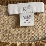 J jill crewneck animal printed knit top cotton blend Medium Petite Tan Size undefined Photo 5