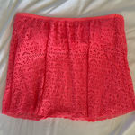 Juicy Couture 294  Y2K Coral Bold Pink Lace Bikini Top Beach Vacation Large Photo 0