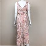 Bandolino Nude Pink Paisley & Floral Frilly Dress Photo 2