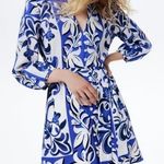ZARA Floral Linen Blend Belted Mini Shirt Dress Sz L Photo 0