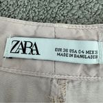 ZARA  Pleated Front Trouser Pants Blush Size 4 Relaxed Ankle Photo 6