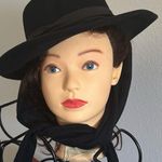 Hat Chic Black Fedora Hat. Lovely! With Neck Shade/scarf Photo 3