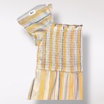 LC Lauren Conrad Lauren Conrad Striped Smocked Midi Dress Size L Square Neck‎ Boho Cottagecore Photo 5