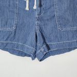 Loft Blue Striped Chambray Shorts Size Small Preppy Striped Shorts Photo 3