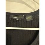 Jeanne pierre  Knit Cardigan Sweater Ribbed Button Front 3/4 Sleeve Black‎ S Photo 2