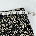 H&M Black Beige Jacquard Skirt Size 8 Lined Baroque Floral Tapestry Mini Photo 5