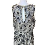 Ann Taylor LOFT Lace Sheath Dress Knee Length Sleeveless Womens 16 Black Beige Photo 4