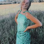 Women’s green floral Summer/spring dress size small with side zipper Photo 3