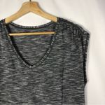 Lululemon Sweat Times Heathered Black V-Neck Short Sleeve Athletic Top 4 Photo 4