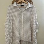 fab'rik Fab’rik Bat Wing Gingham Blouse  Photo 2
