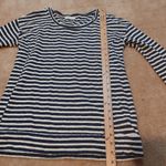 Madewell Size Small S Black White Stripes Striped Top Cotton Blouse Comfy Photo 4