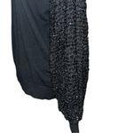 SIONI Semi Sheer Sparkle Sleeve Sweater Black Size XL Photo 5
