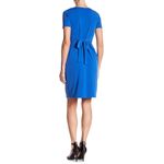 Tahari New NWT $98 Womens Designer T Trish Dress Blue Small S Wrap Waist SS Work Photo 1
