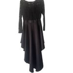 Witchy Women's Size Large Black Lace Vampire Goth High Low‎ Satin Dress Photo 3