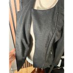 Catherine Malandrino CATHARINE MALANDRINO Grey Knit Moto Jacket | Size Small new w tag retail $180 Photo 4