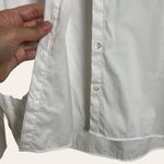 ELEVENTY Women's Solid White Pleated Bib Button Front Long Sleeve Shirt Size 8 Photo 1