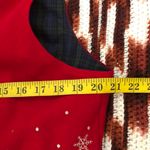 Karen Scott red white Christmas snowman snowflakes jacket vest top sleeveless ugly sweater-L Measurement in pics Photo 6