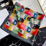 Colorful Cat Print Satin Square Scarf Headscarf Shawl Neckerchief Bandana Photo 0