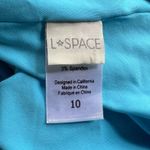 l*space L* Phoebe Classic One-Shoulder Rib One-Piece Blue Swimsuit Size 10 NWOT Photo 4